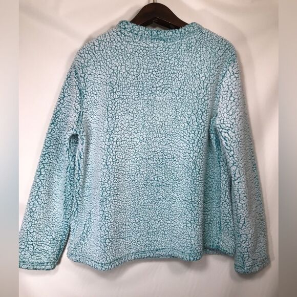 Disney Lilo and Stitch Ohana Family Soft Sweater Pullover Large Faux Fur Blue - Picture 4 of 6